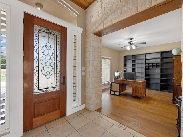 a front door of a home