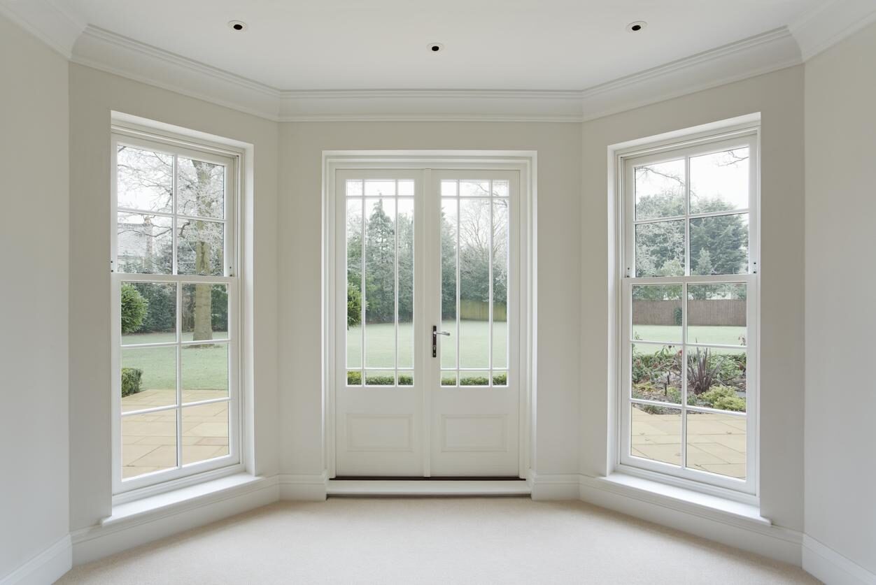 standing in living room looking out
